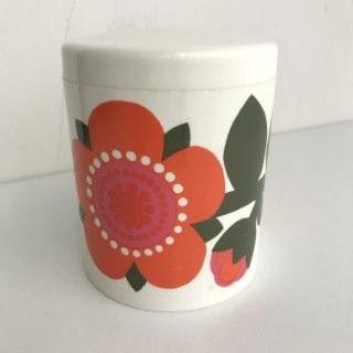 S5240 voorraadpot bloemmotief 70's