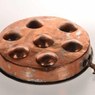 KEU52 vintage koperen poffertjespan